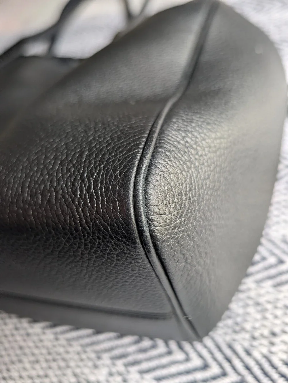 CELINE Calfskin Cuir Cabas Leather Tote